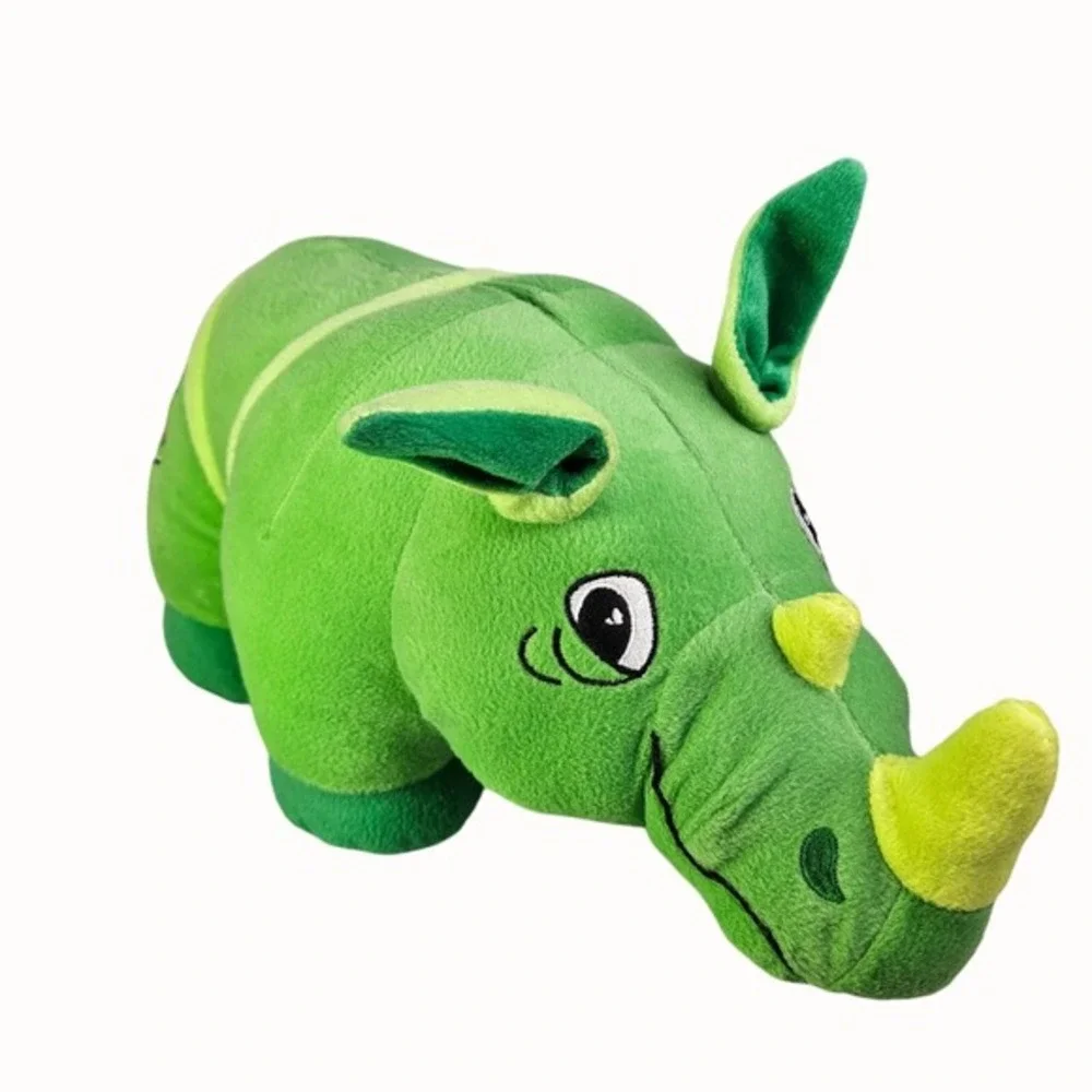 Rhino Rhinoceros Plush Stuffed Animal Green Plushie Toy‎ 17 Inch Sugar Loaf